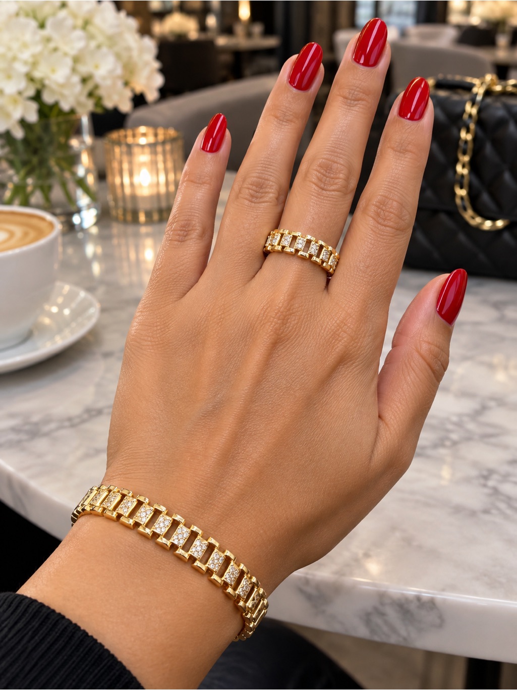 RolexStyle Link Ring And Bracelet